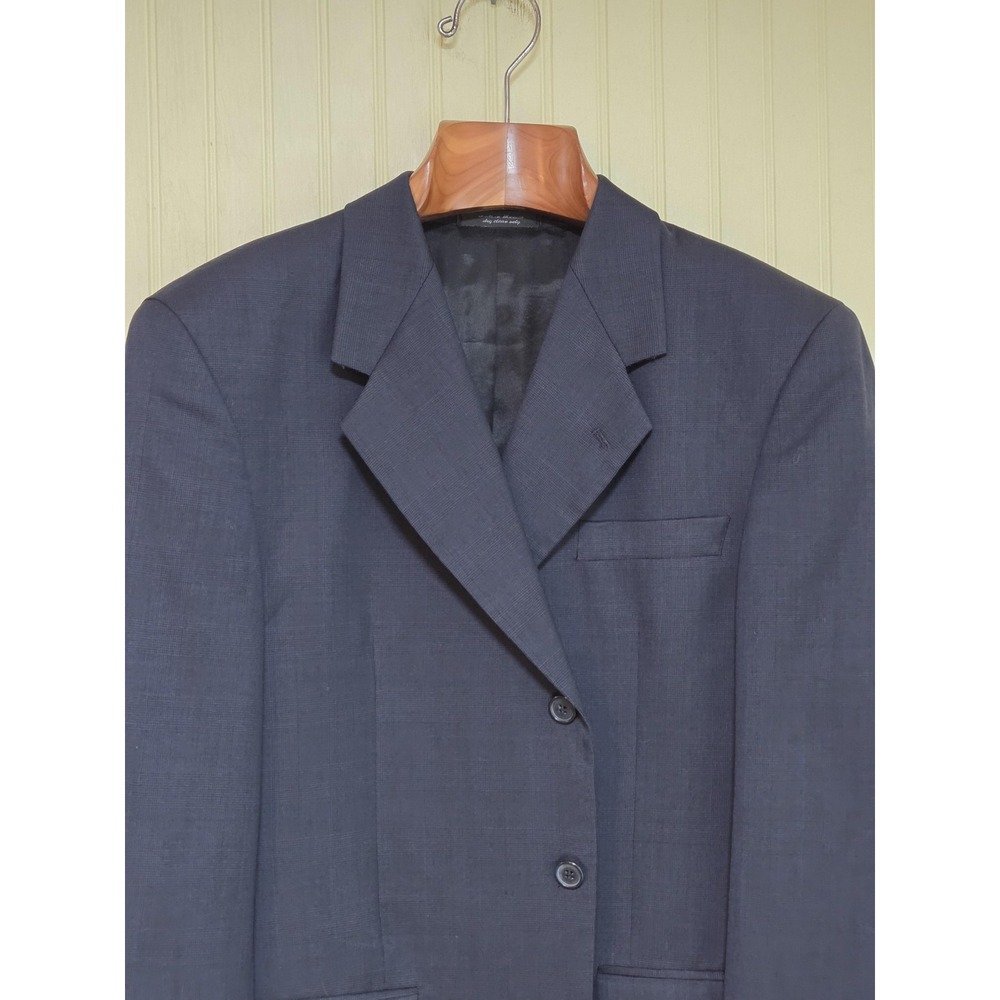 Andrew Fezza Blazer Mens 40R Navy Super‎ 100s Wool Sport Coat Jacket Two Button